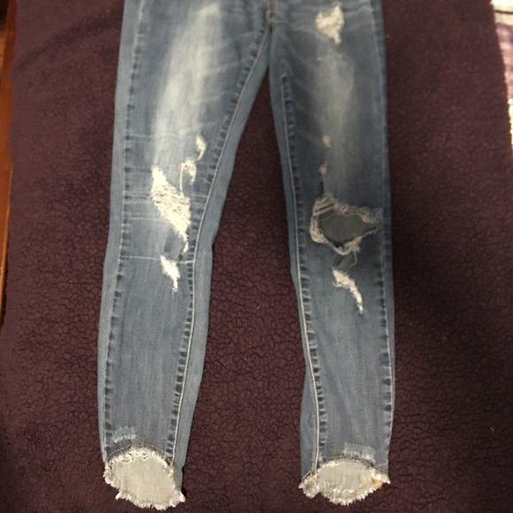 Ripped Blue Jeans - Picture 3 of 5